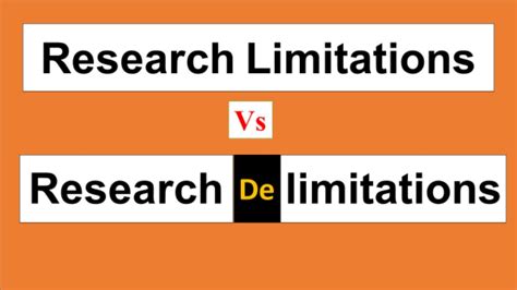 Research Limitations vs Research Delimitations.